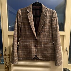 Billy Reid Plaid Wool Blazer